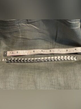 Silver Men’s Stainless Steel 9” Chain Bracelet - Classic Link Therapy Magnets